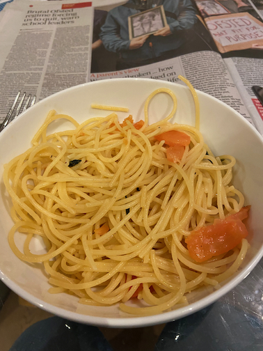 Sorrento-style Vermicelli or Bucatini with Tomatoes and Lemon Juice