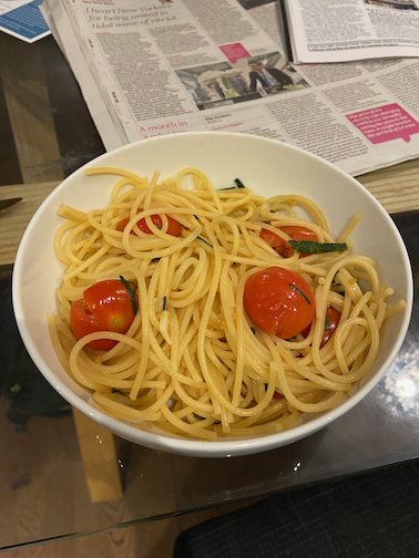 Vermicelli with winter tomatoes