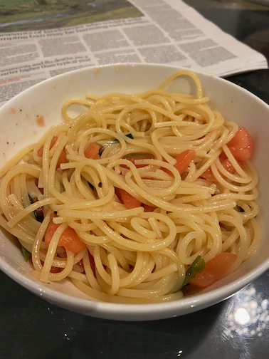 Spaghetti or Vermicelli with Uncooked Sauce I