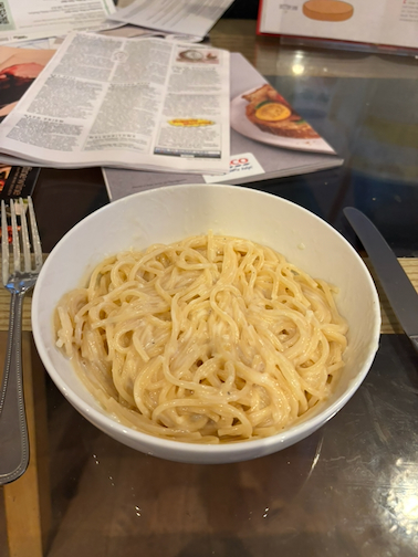 Vermicelli with Oil, Garlic and Béchamel