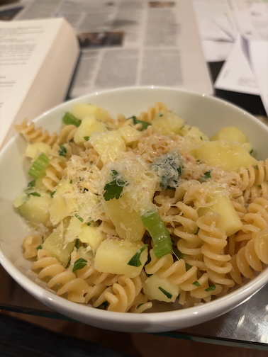 Farfalle or Cannolicchi with Potatoes and Herbs