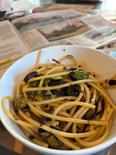 Bucatini or Cannolicchi with Fava Beans